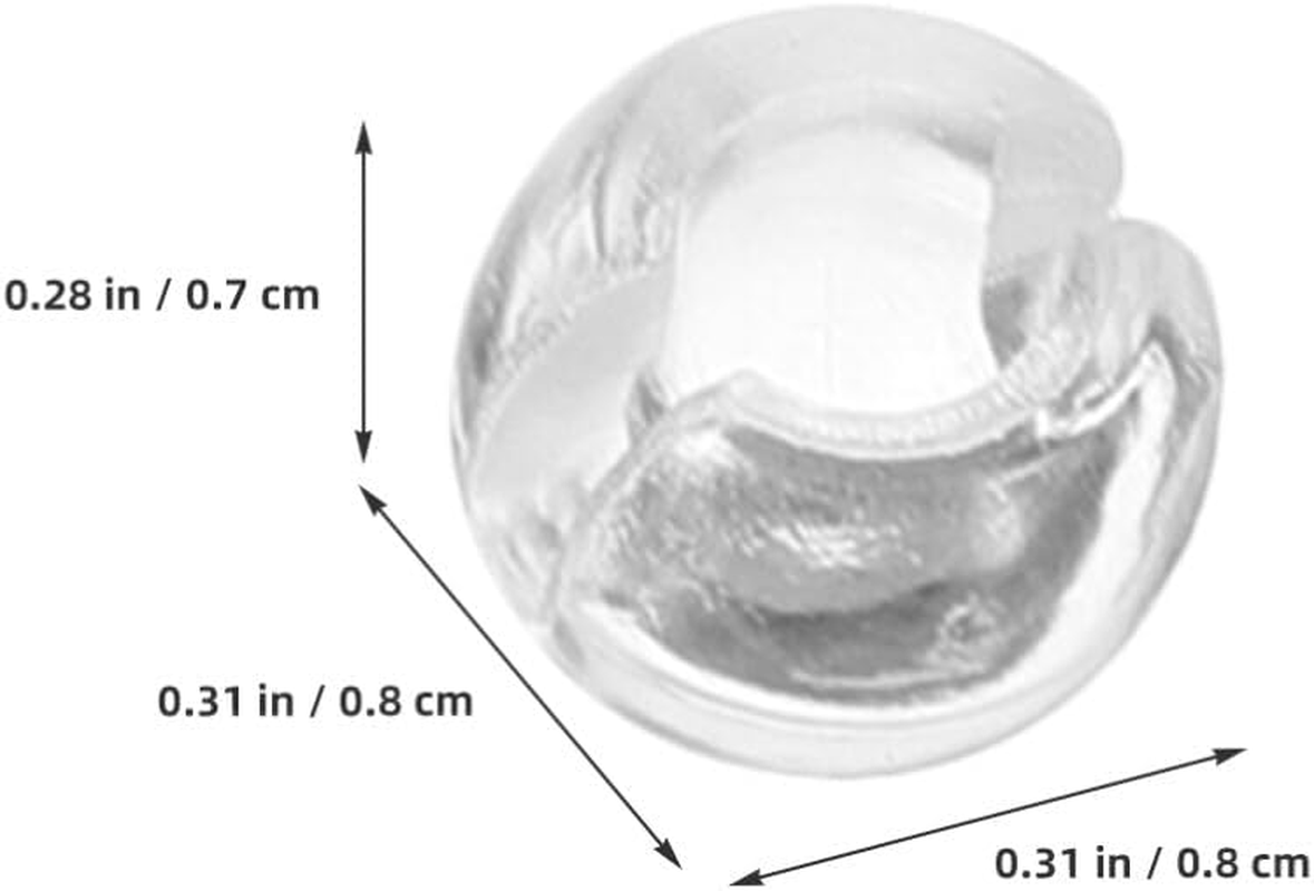 Luxshiny Beaded Chain Stop 25Pcs Clear Chain Crimp Stops for Beaded Chain, Blinds Bead Accessories 0.80X0.80X0.70Cm image number 2