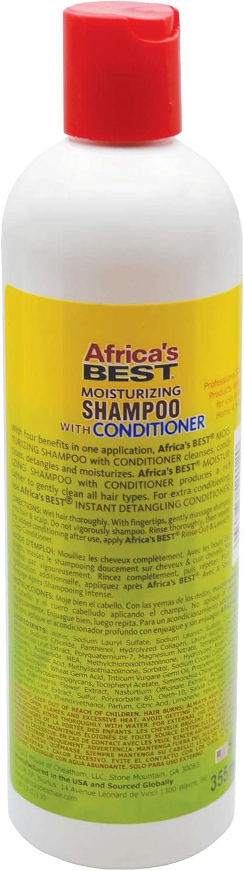 Africa'S Best Moisturizing Shampoo with Conditioner, 12 Ounce image number 2