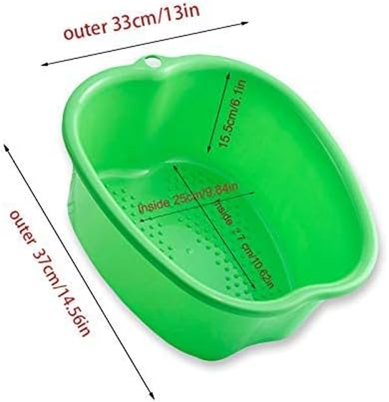 AXLOFO&reg; Large Foot Soaking Bath Basin, Plastic Tub, Massage Bucket for Dead/Old Skin Removal (Greenbasin) image number 2