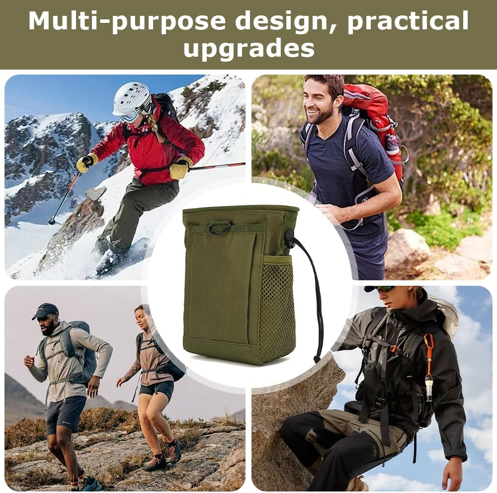 Durable Outdoor Utility Pouch, Mini Waist Bag, Water-Resistant Hip Pack, 210D Nylon Lining & Adjustable Drawstring Closure Compact Design for Essentials Storage(19X12X6Cm) image number 6