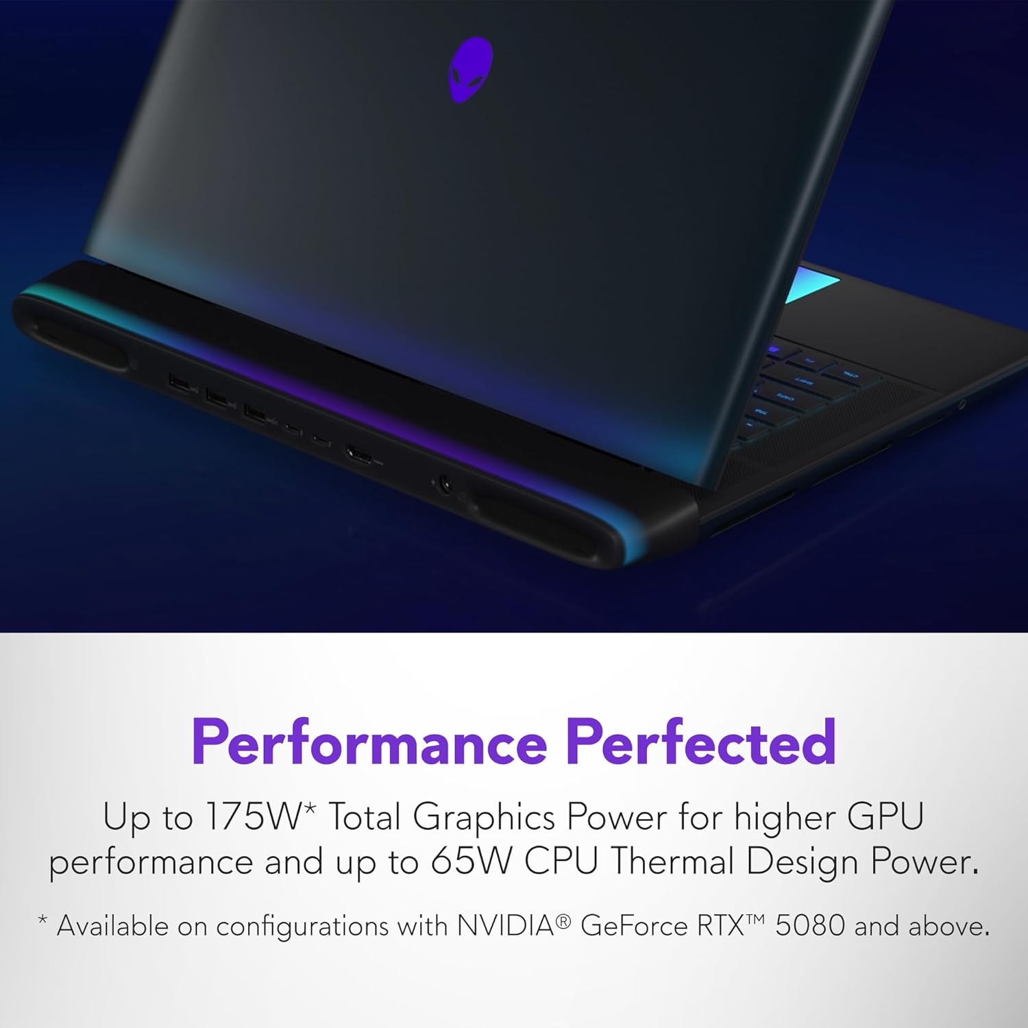 Alienware Gaming Laptop 16 WQXGA (2560 X 1600) Display, Intel Core Ultra 9-275HX, 32 GB DDR5 RAM, 1 TB SSD, NVIDIA Geforce RTX 5080 16 GB GDDR7, Windows 11 Home image number 2