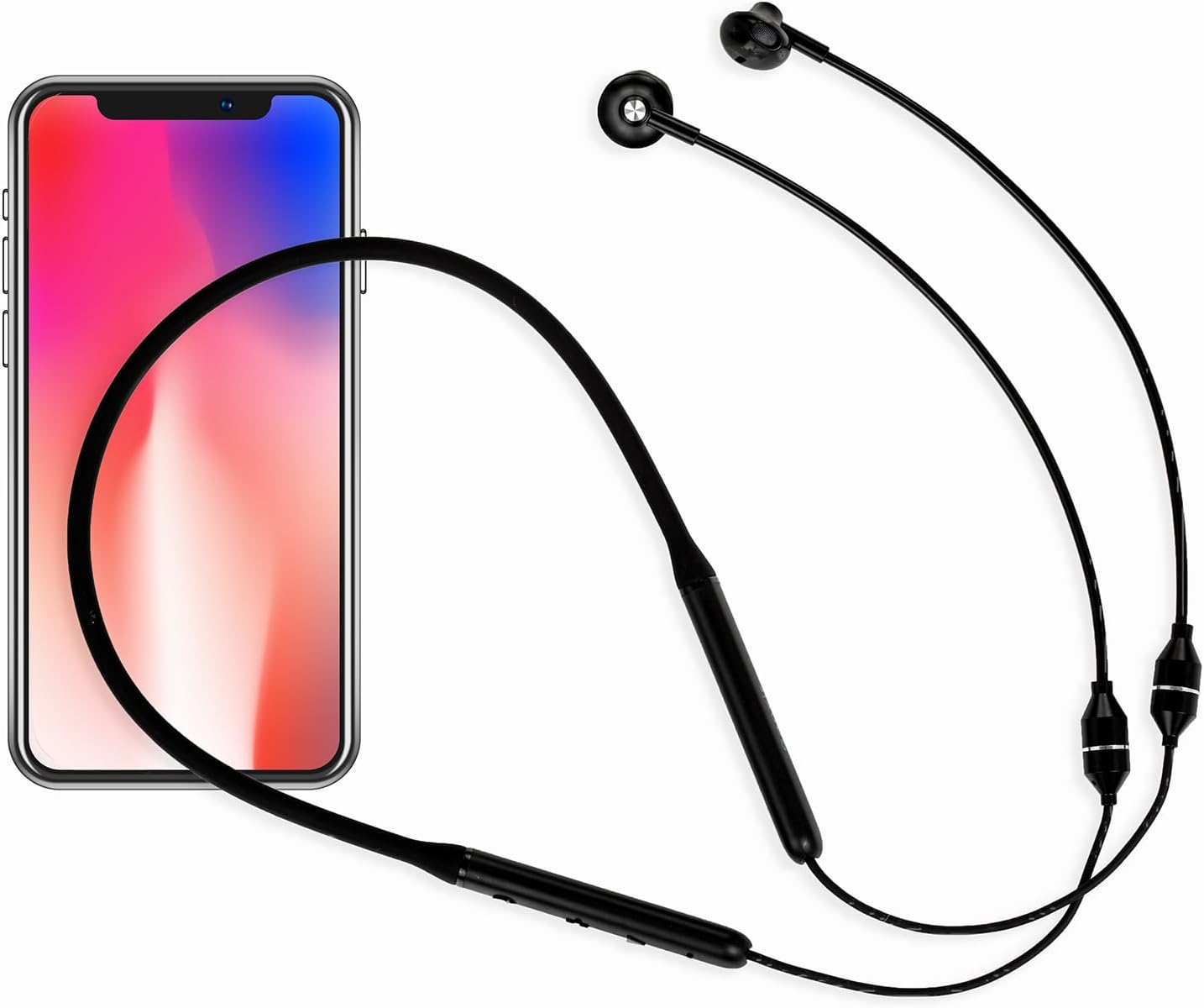 Sanxir Anti-Radiation Wireless Air Tube Headphones, EMF Free Bluetooth Headsets with Low-Radiation Chip, Comfortable for Extended Use, Zero Pain, Safe Listening Earphones. (Black) image number 3