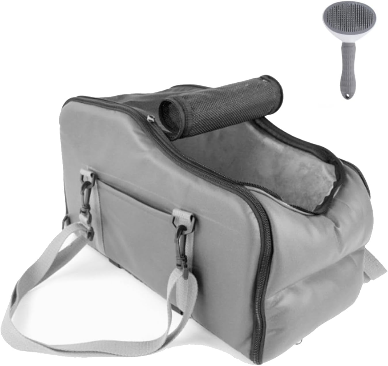 Console Dog Car Seat for Small Dogs & Cats - Pet Booster Seat with Safety Belt, Soft Cushions & Detachable Support, Portable Center Console Pet Car Carrier image number 1