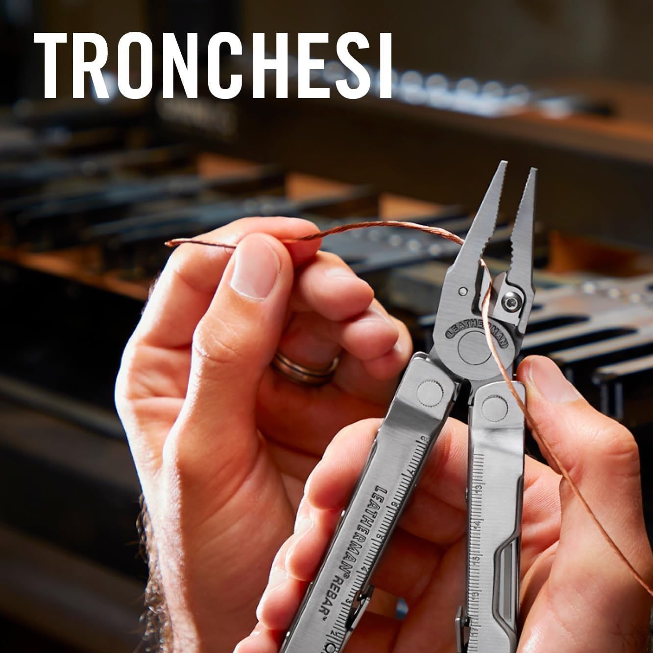 Leatherman Rebar Multi-Tool - 17 All-Tools for DIY & Camping, Black Stainless Steel with Black Nylon Holster, Silver image number 3