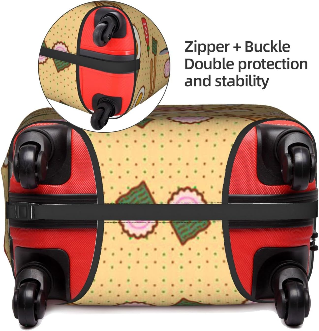 Delicious Sweet Ramen Luggage Cover Anti-Scratch Suitcase Protector Fits 18-32 Inch Luggage image number 2