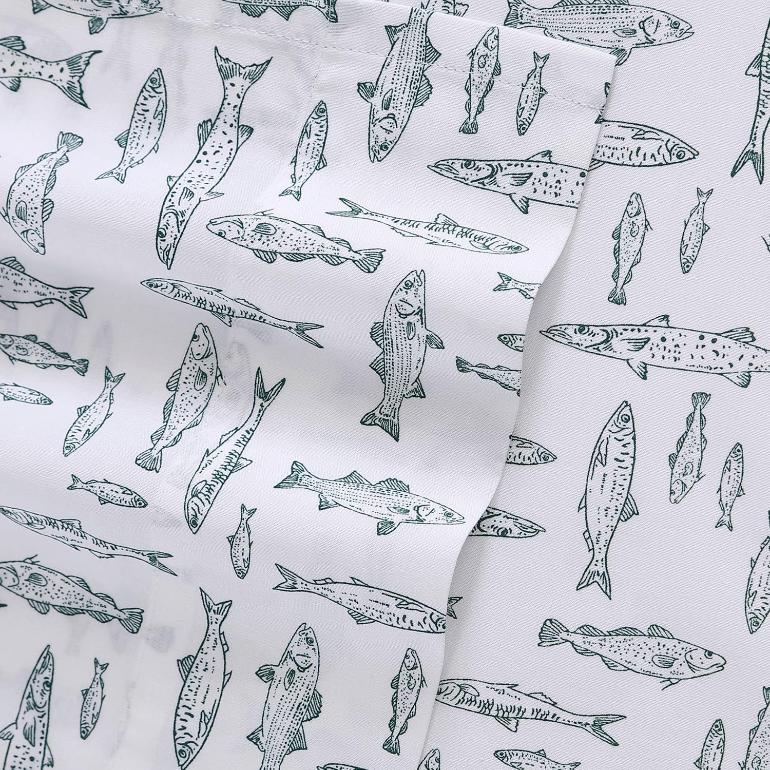 Eddie Bauer - Full Sheets, Cotton Percale Bedding Set, Crisp & Cool Home Decor (Albright Hill Green, 4 Pcs, Full) image number 6