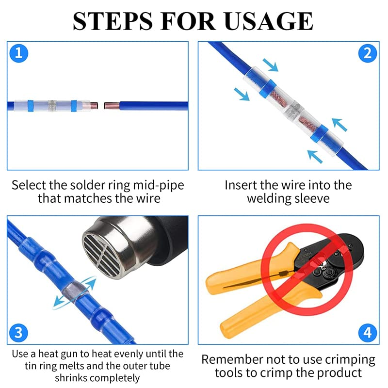 AIMALL 200PCS Solderstick Waterproof Solder Wire Connector Kit