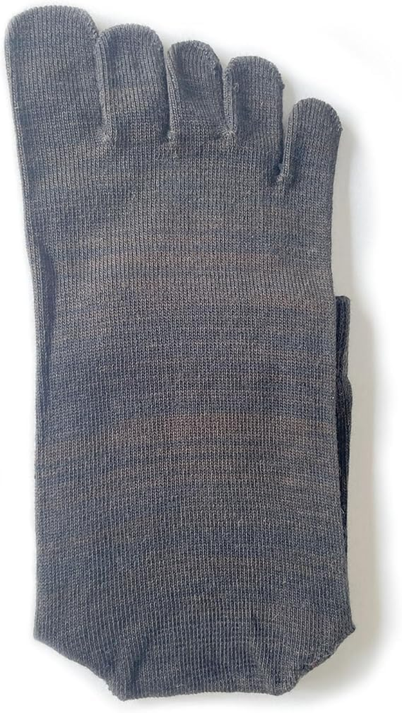 Organic Cotton Toe Socks for Men Split Athletic Bunion Spacer Foot Alignment Individual Separator Socks