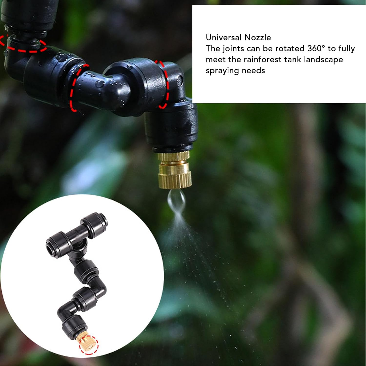 Dpofirs Reptile Fogger Smart Spray System, Reptile Humidifier for Terrariums, Reptile Mister Automatic with 360&deg;Adjustable Misting Nozzles for Amphibian Lizard Snake Frog Plants image number 6