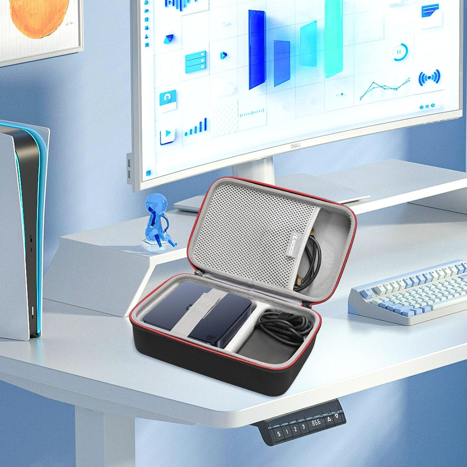 Mini Computer Case for Apple 2024 Mac Mini M4/M4 Pro & Beelink Alder Lake-N100/N150/Mini-S12/Ser5 Pro/Ser5/Eqi12/Eq14/U59 Pro & KAMRUI Intel Alder Lake N95/AK1PLUS by RLSOCO -Black (Case Only)