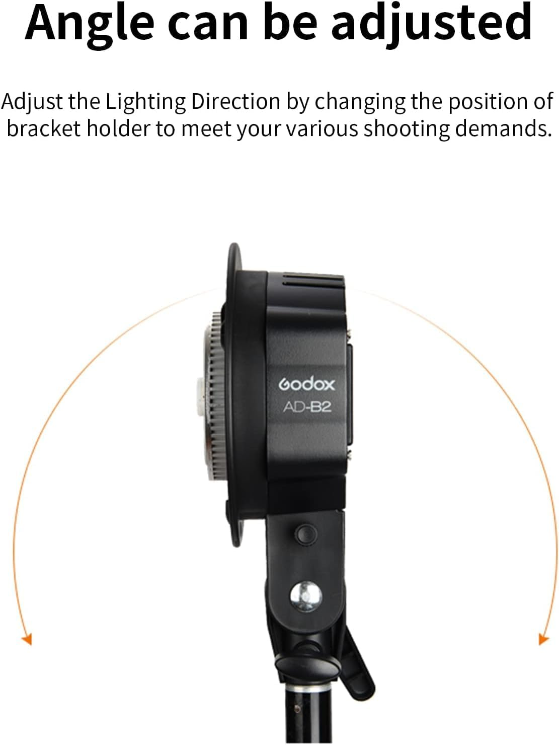 GODOX AD-B2 Flash Bracket Dual Power Twin Head Bowens Mount to Install 2 AD200 Pro II / Ad200Pro / AD200 to Achieve 400W Power Output image number 2