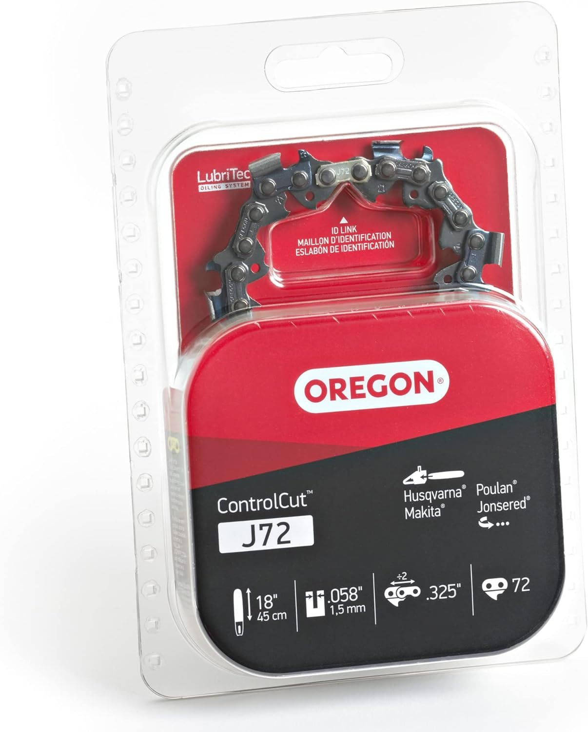 Oregon J72 Controlcut 18-Inch Chainsaw Chain, Fits Husqvarna, Makita, Poulan, Jonsered Grey image number 3