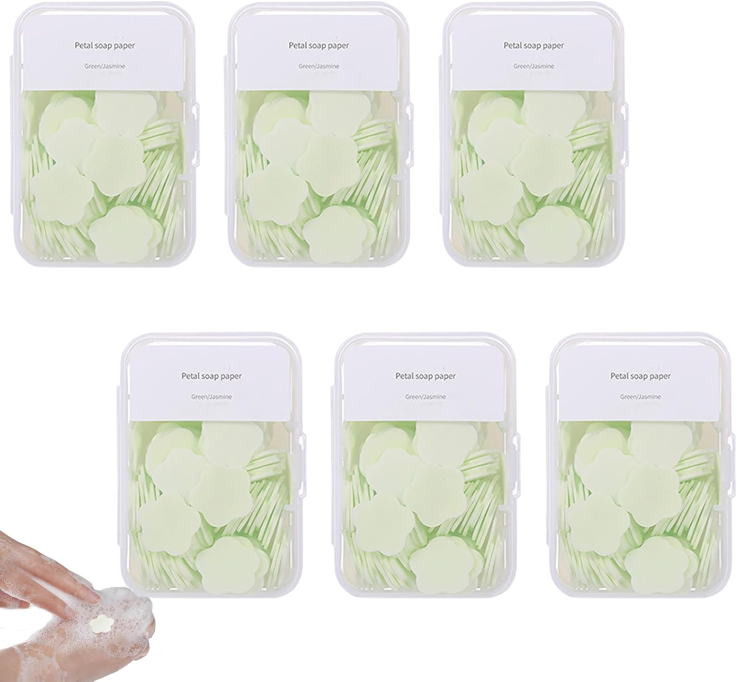 600PCS Portable Mini Soap Sheets &ndash; Scented Disposable Hand Washing Paper, Travel-Friendly & Water-Soluble Soap for Camping, Hiking & Outdoor Use