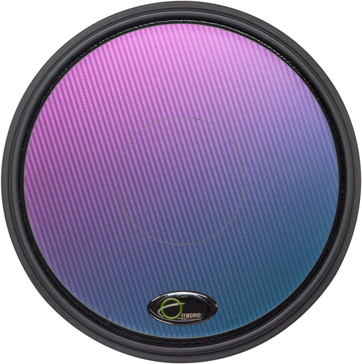 Offworld Percussion Invader V3 Practice Pad with Black Rim and Blue Chameleon Laminate Surface image number 2