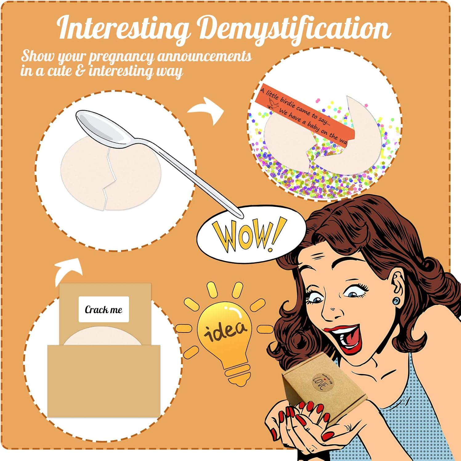 Egg Pregnancy Announcement, Pregnancy Reveal, Funny Baby Announcement Ideas, Surprise Eggs Perfect for Grandparents Future Dad, or Friends