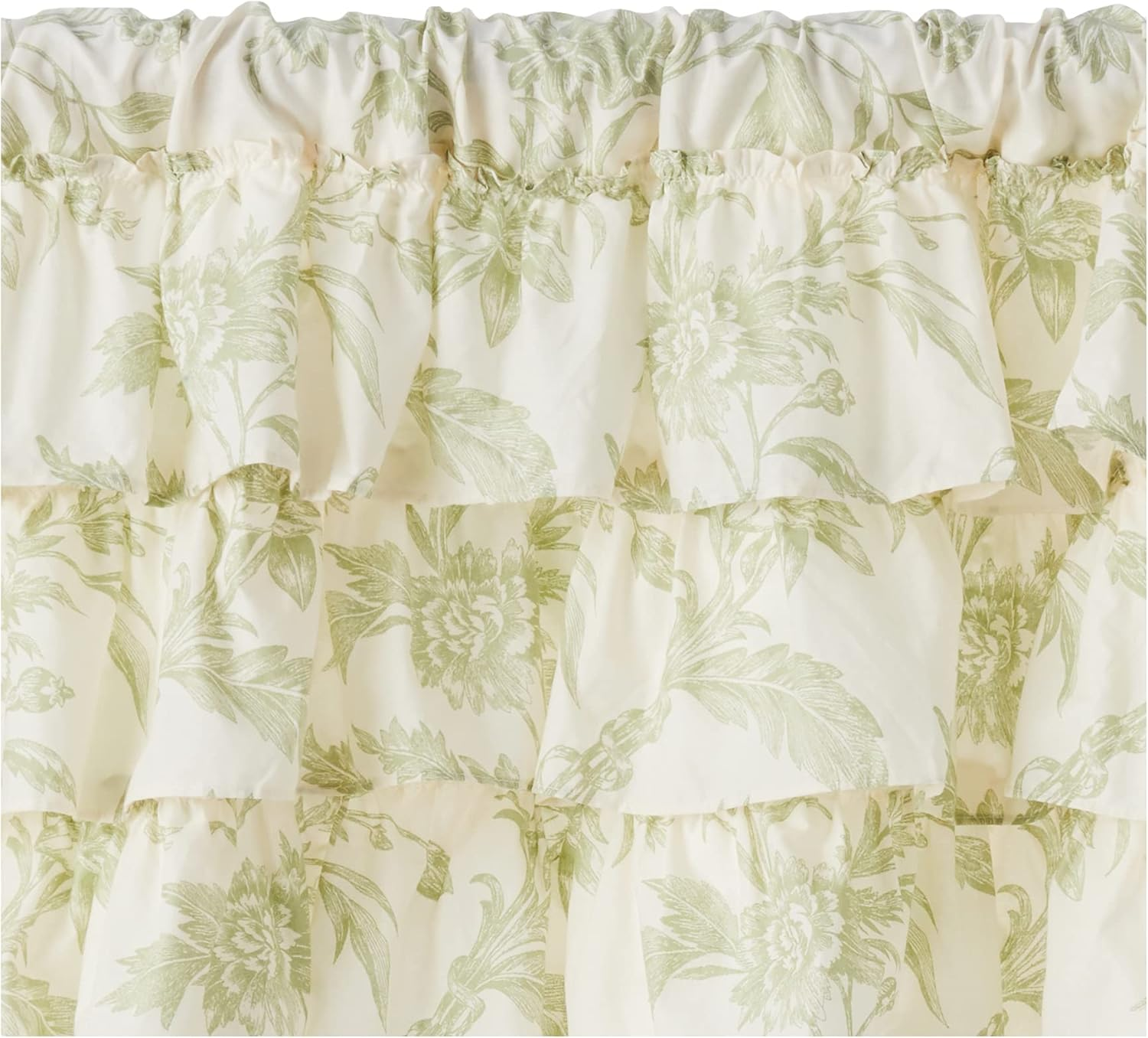 Laura Ashley Home - Cotton Pole Top Valance, Stylish & Lightweight Window Treatment for Home Decor (Natalie Sage, 50" X 18") image number 5