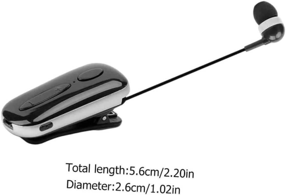 IWOWHERO Clip-On Wireless Earbud Retractable Headphone Mini Sports Earphone Lightweight Design for Outdoor Running and Exercise Black image number 5