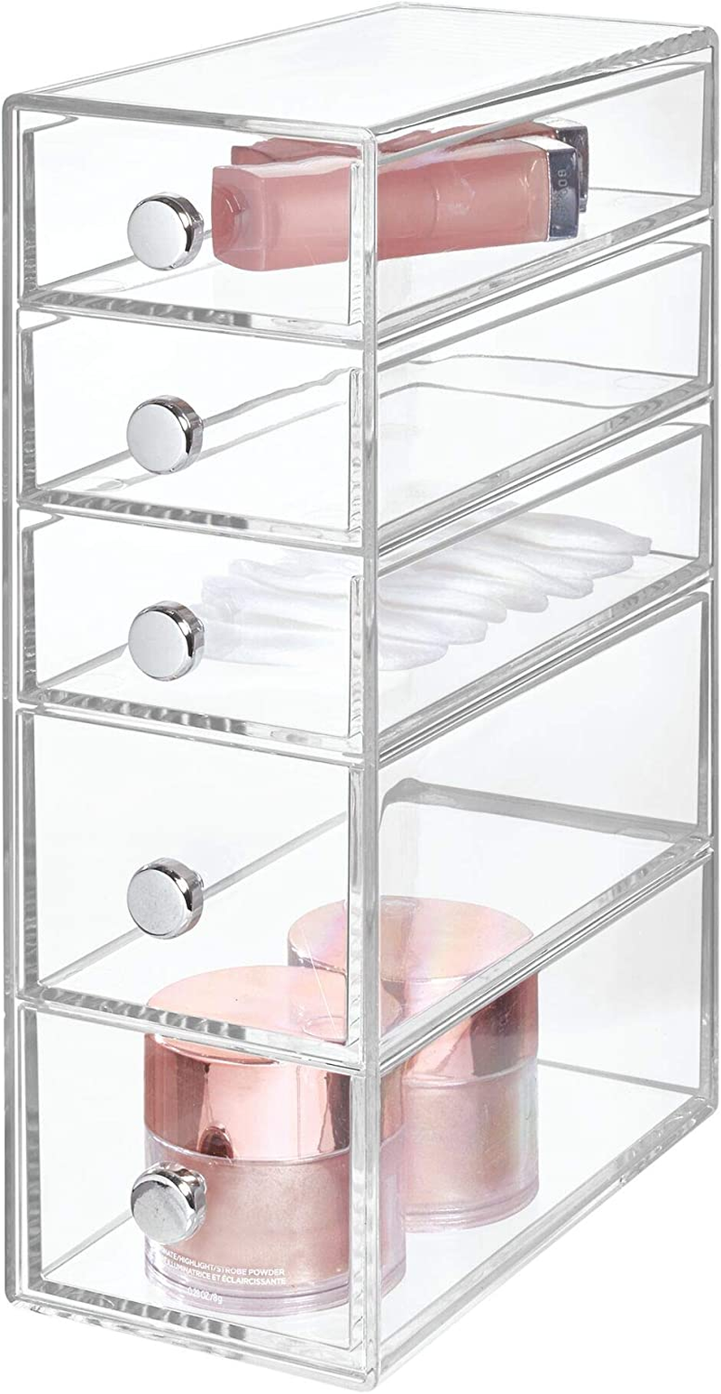 Interdesign Clarity Cosmetic Organizer for Vanity Cabinet to Hold Makeup, Beauty Products - 4 Drawers, Clear image number 5
