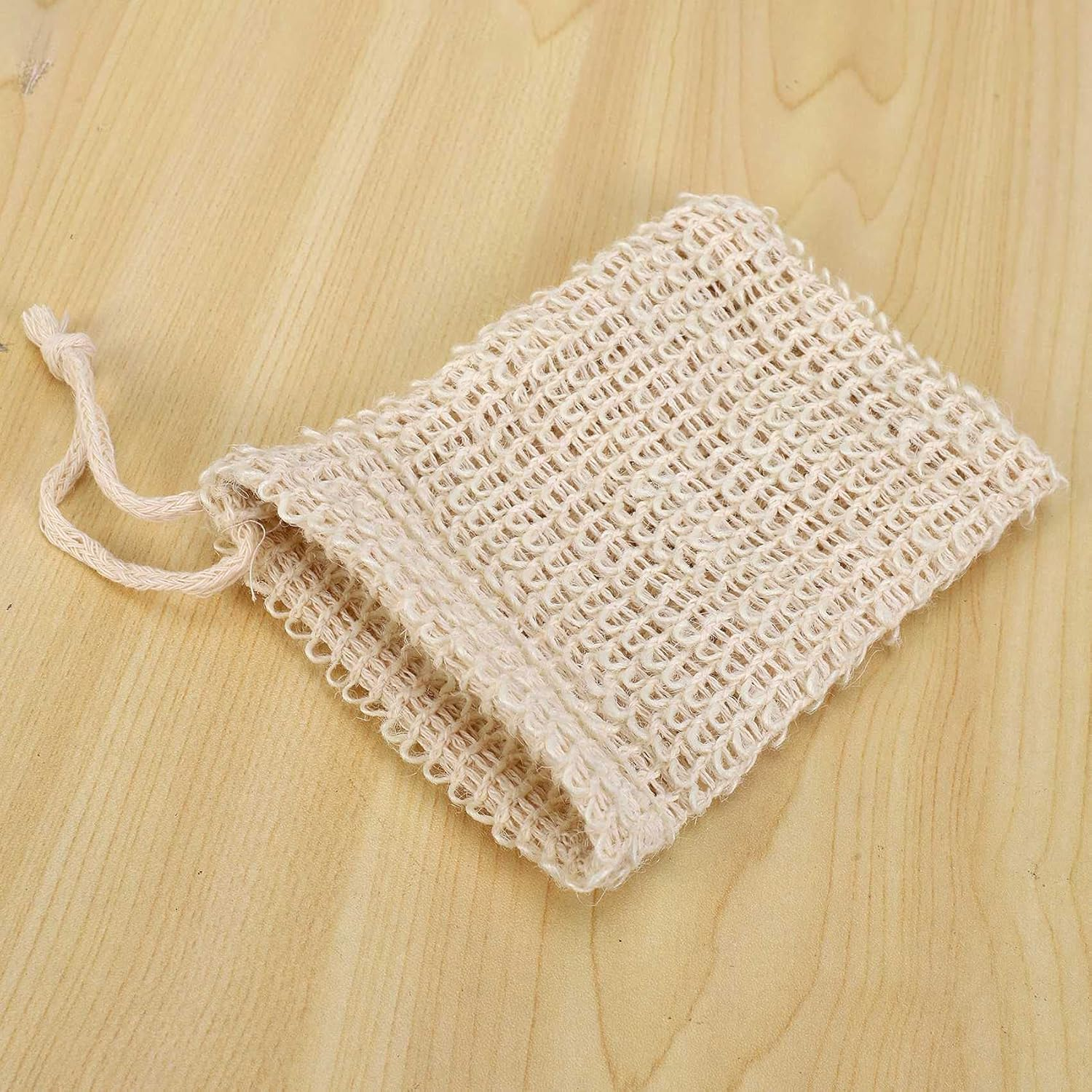 Jingfei 10 Pack Natural Sisal Soap Bag Exfoliating Soap Saver Pouch Holder