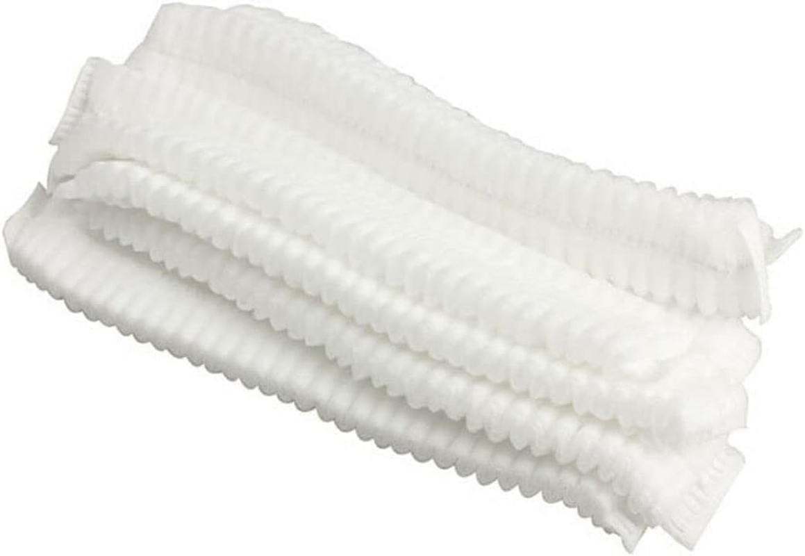 100X Disposable Hair Net, Bouffant Caps Hairnet Dust Head Cover, Stretch Elastic Shower Cap Nonwoven Unisex Soft and Breathable for Food Service Kitchen Salons Home Baking, Disposable Hair Net Caps(White 100 Pcs) - Blue 100 Pcs image number 4