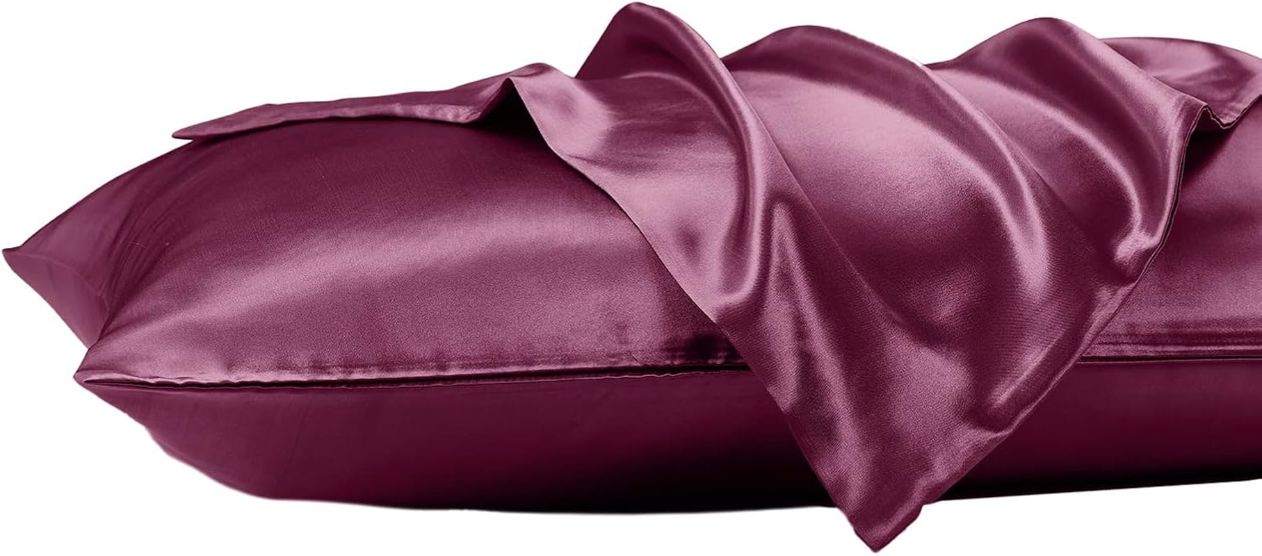 Royal Comfort Sheet Set Satin Polyester, Ultra Soft, Breathable, Silky Smooth, 1 X Fitted Sheet, 2 X Pillowcases(3 Pcs, Queen, Malaga Wine) image number 3