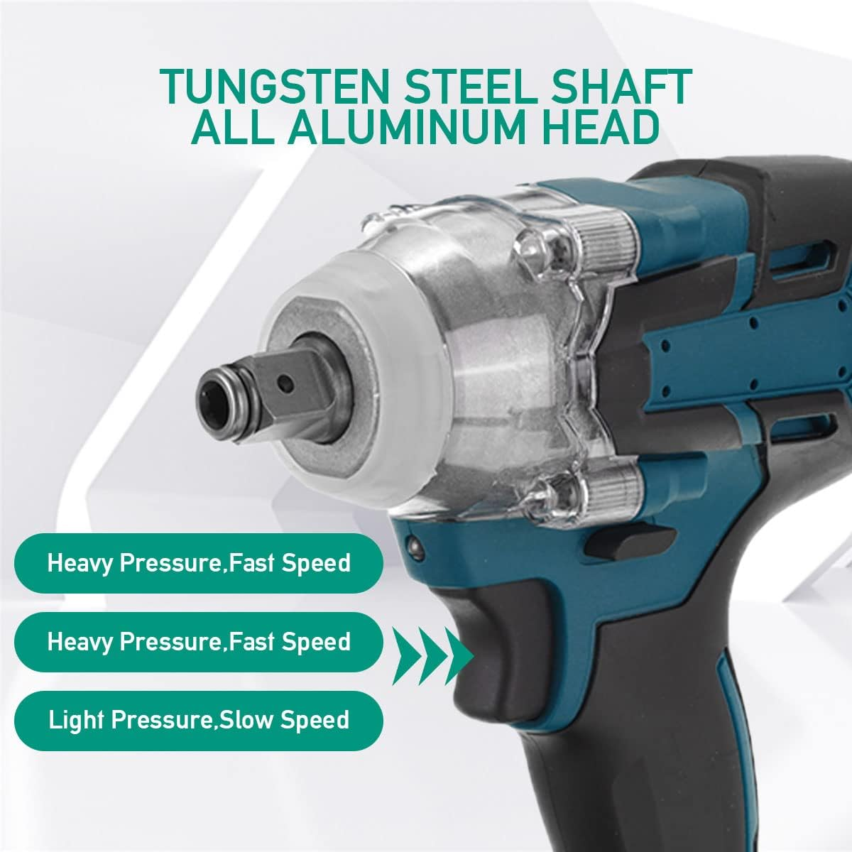 TOBAIL Cordless Electric Impact Wrench 1/2 Inch for Car Home, 520N.M Brushless, 3000RPM High Torque Gun W/ 2X 3.0Ah Battery,Charger image number 5