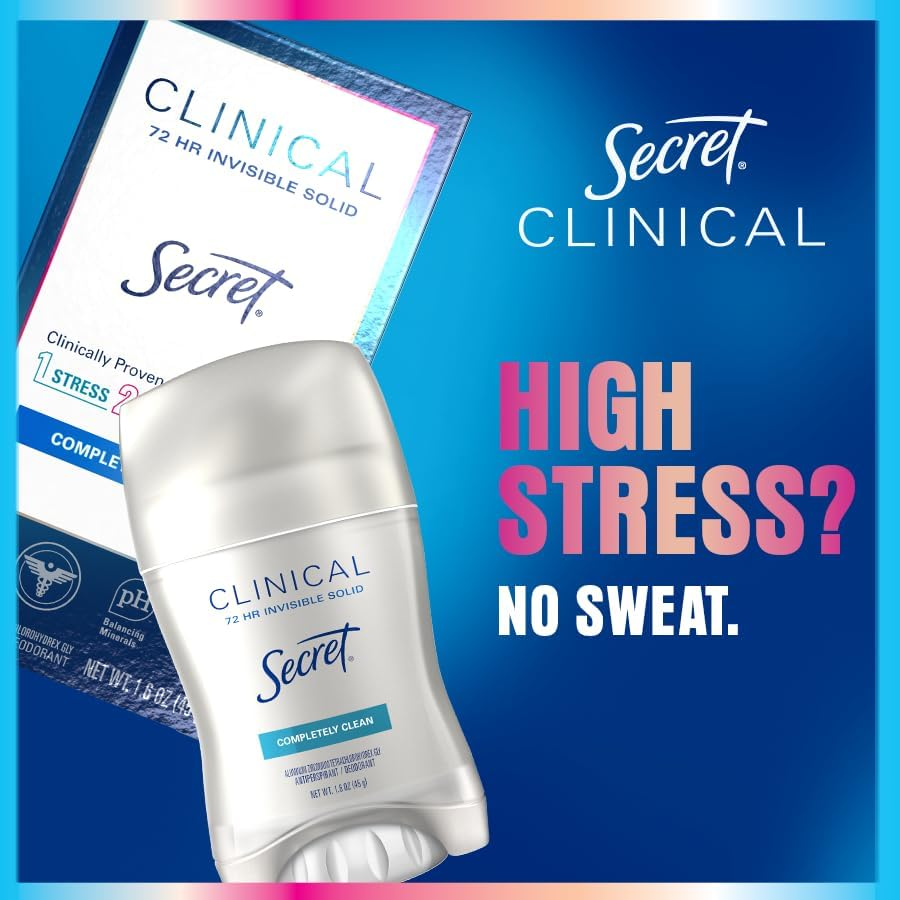 Secret Clinical Strength Invisible Solid Women'S Antiperspirant & Deodorant Sensitive Hypoallergenic