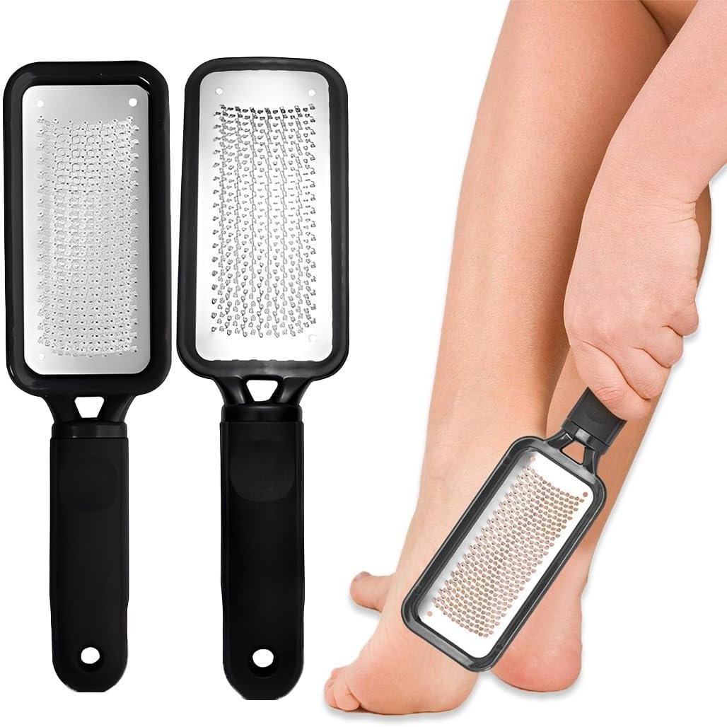 JYNXOR 1 X Callus Remover Stainless Steel Double-Sided (Coarse, Fine) for Foot Care, Callus Rasp, Manual Pedicure Callus File for Callus Removal, Soft, Quick, Easy to Clean image number 2