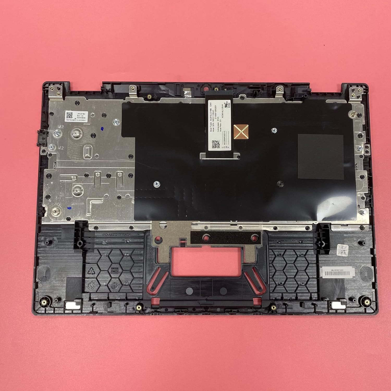 LTPRPTS Replacement Laptop Upper Case Palmrest Keyboard Assembly Part for Chromebook Spin CP511-2HT R752T R752TN 6B.H93N7.021 Black