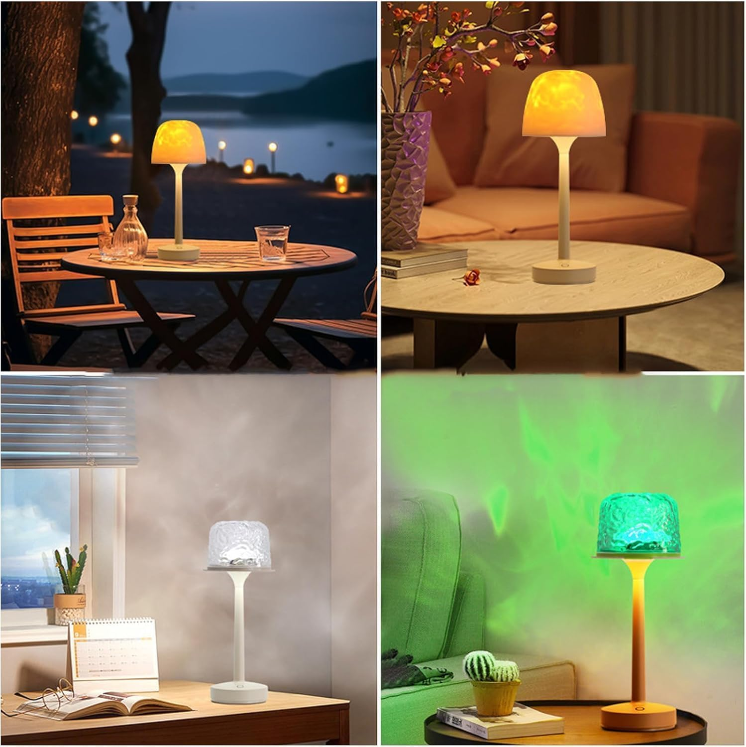 Rippleglow Dual-Mode Ambient Lamp, Soft Lighting or Immersive Ripple Projection, Remote and Manual Dual Control, for Bedroom, Home Decorate (C#1) image number 1