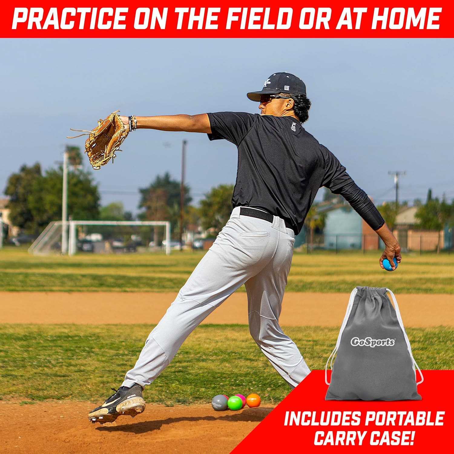 Gosports Plyometric Weighted Balls for Baseball & Softball Training 6 Pack - Variable Weight Balls to Improve Power and Mechanics, Choose Your Set image number 4