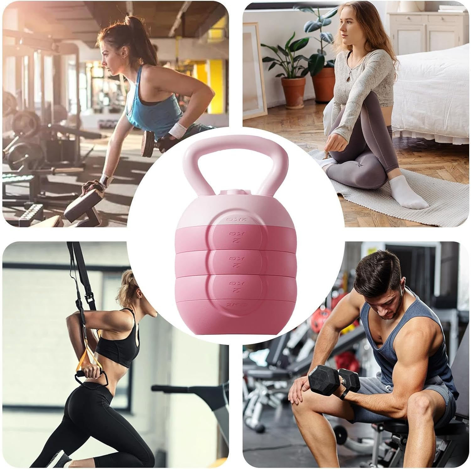 Strength Training Kettlebells, Weights, Kettlebells, Kettlebells, Adjustable Kettlebells, Soft Adjustable Kettlebells for Strength Training Kettlebells Home Training for Men and Women image number 1