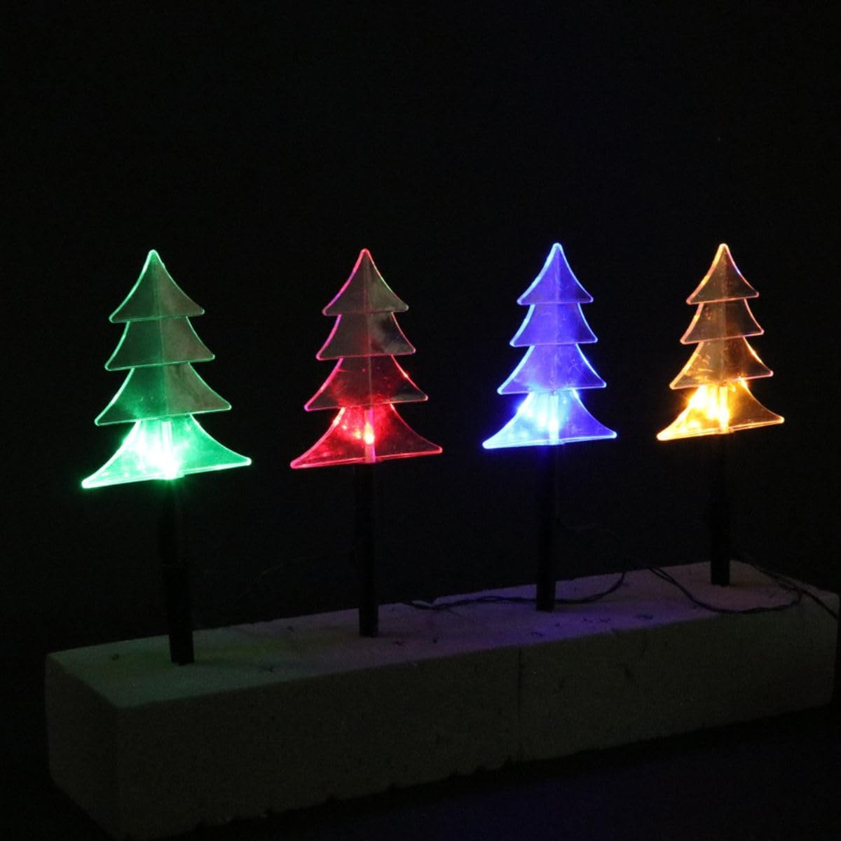 CHRISTMAS by SAS Solar Tree Stake Lights, Warm White Leds, Auto Sensor, Outdoor Garden Decoration for Christmas & Pathways &ndash; 24Cm X 13Cm, 5M Lead image number 4