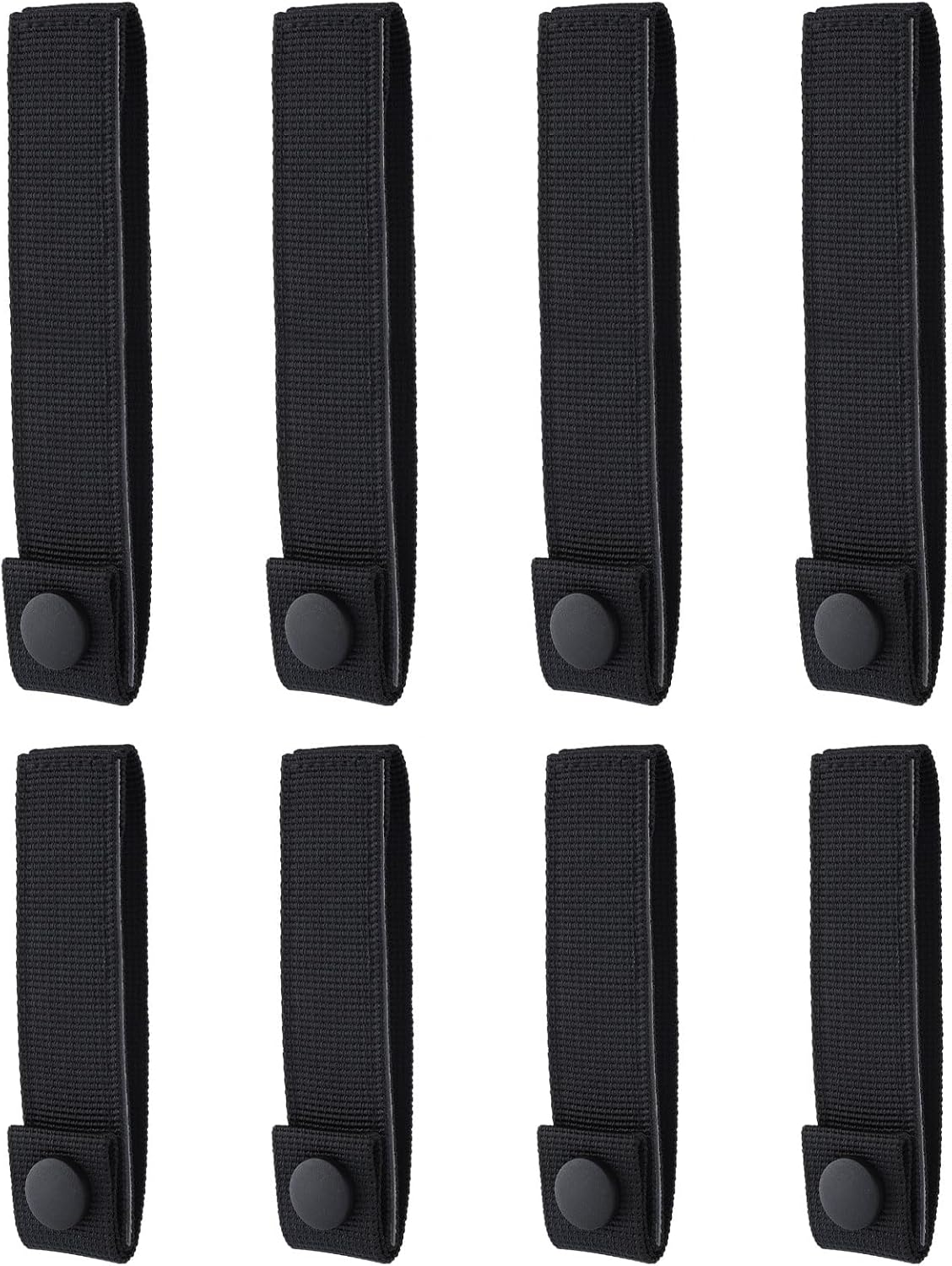 8Pcs MOLLE Straps,Molle Ribbon Straps Nylon MOLLE Fastener Strap Heavy Duty Snap Strap Buckle Fastener Molle Panel Connectors for Camping Hiking Backpack Molle Accessories image number 1