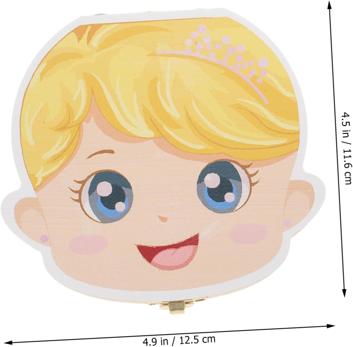 IMIKEYA Tooth Box Cartoon Girl Design Wooden Keepsake Organizer for First Tooth Storage for Showers Birthdays Lightweight Easy to Clean image number 3