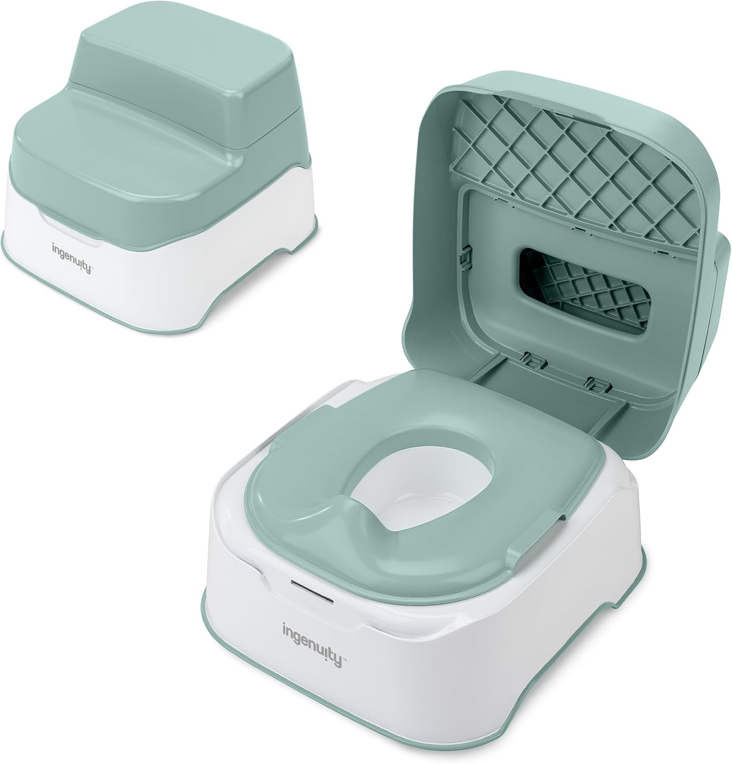 Ingenuity Prepare to Potty 3-In-1 System - Potty Training Toilet, Topper, Step Stool, Easy Setup, for Toddlers Ages 18 Months+ image number 4