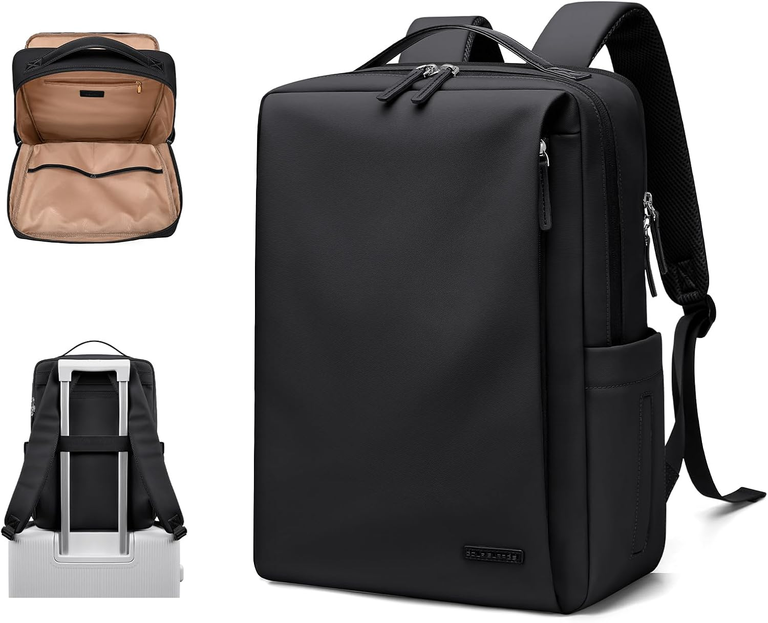 GOLF SUPAGS Faux Leather Backpack Women'S Stylish Laptop Backpack Multifunctional Daypack Waterproof Perfect for Work College and Travel Fits 15.6 Inch Notebooks