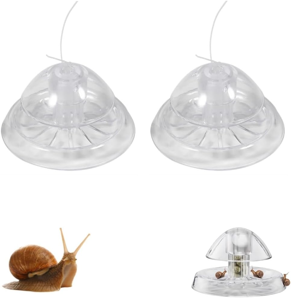 Transparent Snail Catcher for Fish Tank, 2Pcs Aquarium Snail Trap, Trap for Tiny Snails, Use for Freshwater Aquariums (Transparent) image number 1