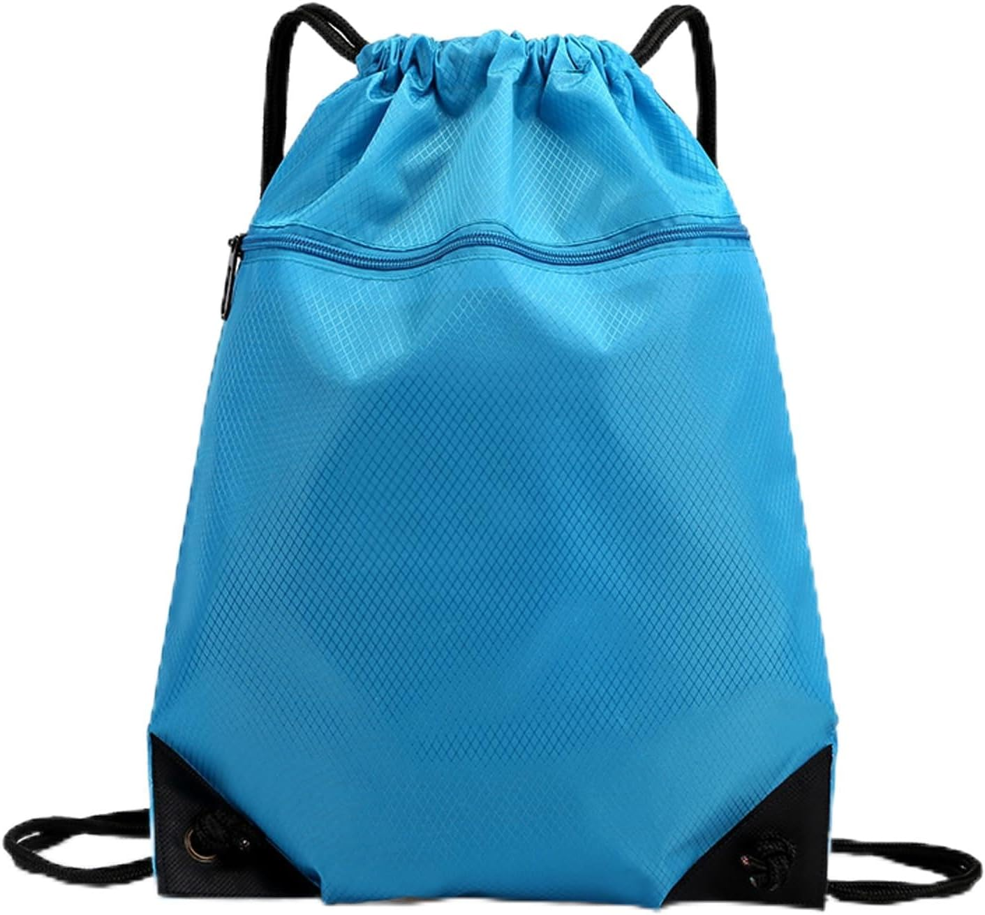 Waterproof Drawstring Backpack - Durable Gym Sackpack for Sports, Hiking, Travel & Camping | Basketball, Swim Bag with Zipper Pocket & Thick Shoulder Straps