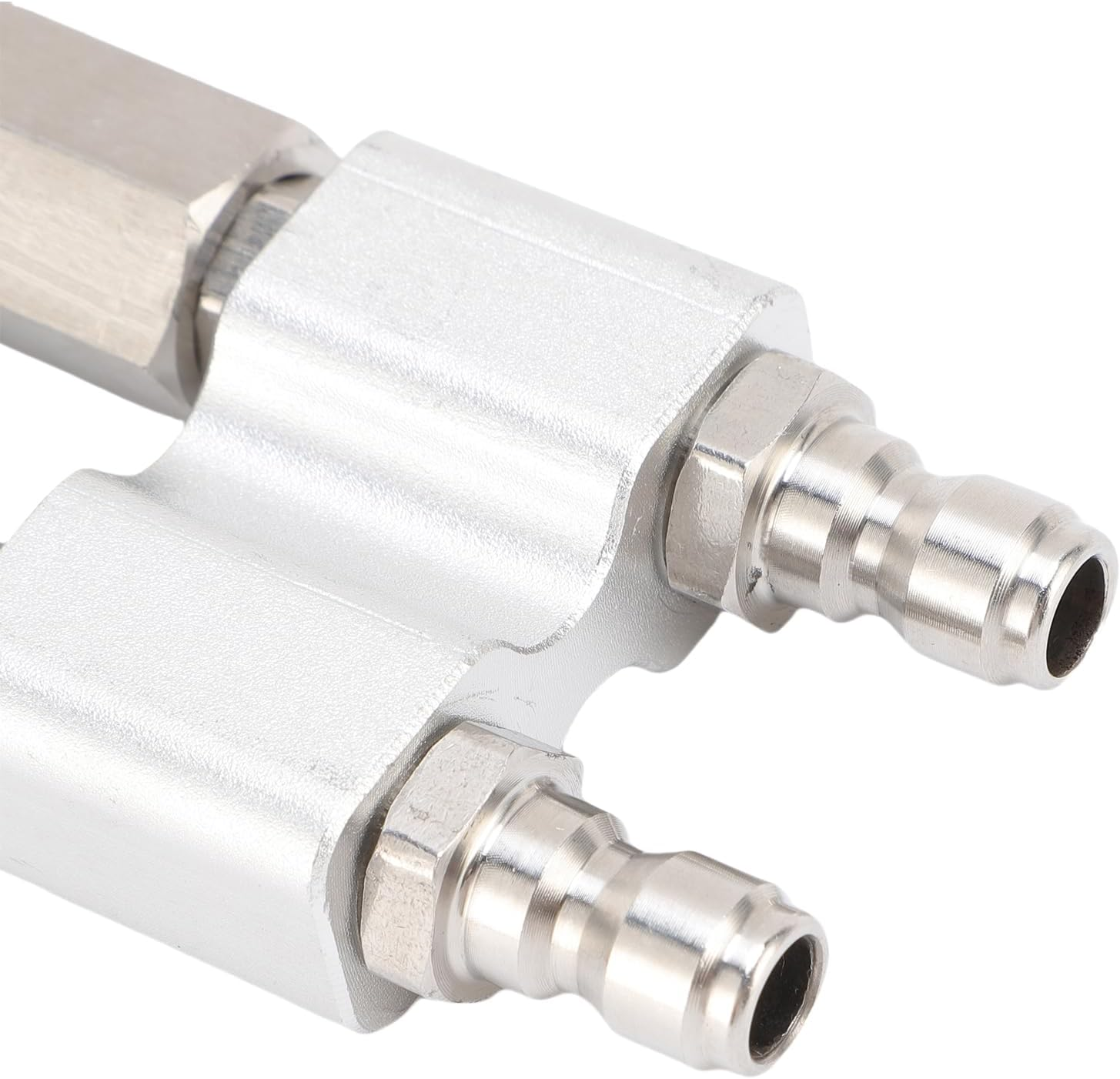 Hyuduo Pressure Washer Nozzles M5 Twist-Away Downstream Soft Wash Nozzle 1/4" Quick Connect Stainless Steel Long Reach 3-7 GPM for High Walls Cleaning with Swivel image number 1