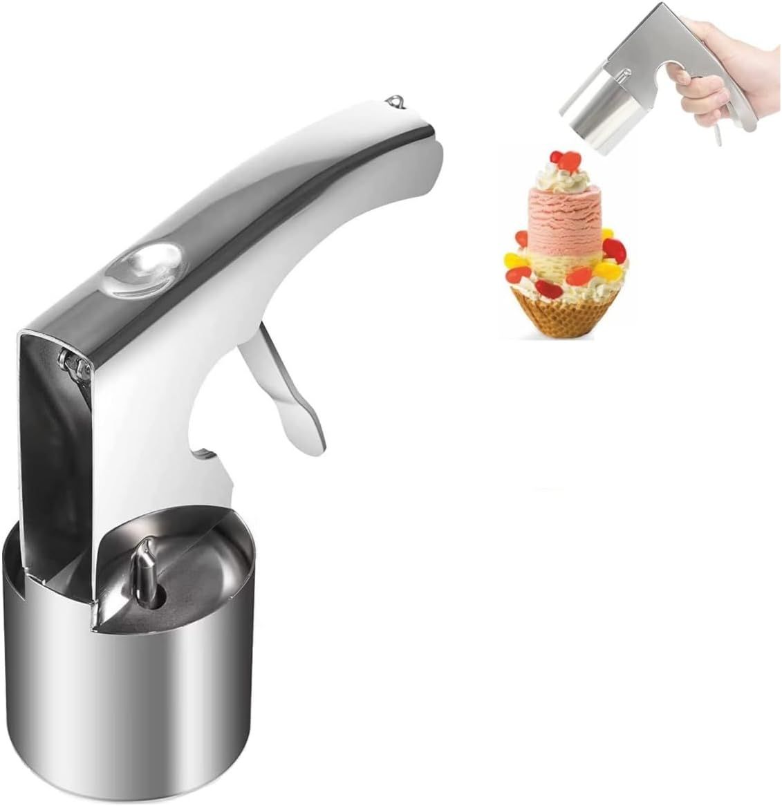 Easy Release Trigger Ice Cream Sandwich Scoop for Big Volumes | Nostalgic Old Fashioned Ice Cream Scooper, Designed in a Classic Cylindrical Style Scoop Disher image number 6