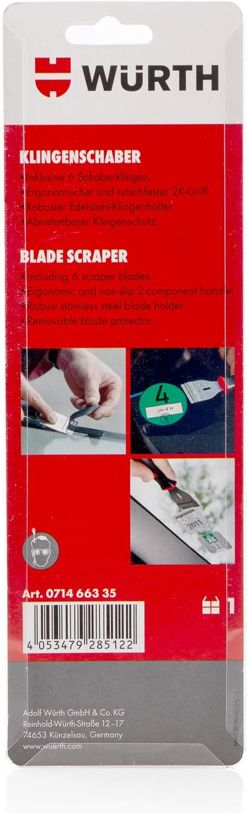 W&uuml;rth 071466335 Window Scraper with Handle