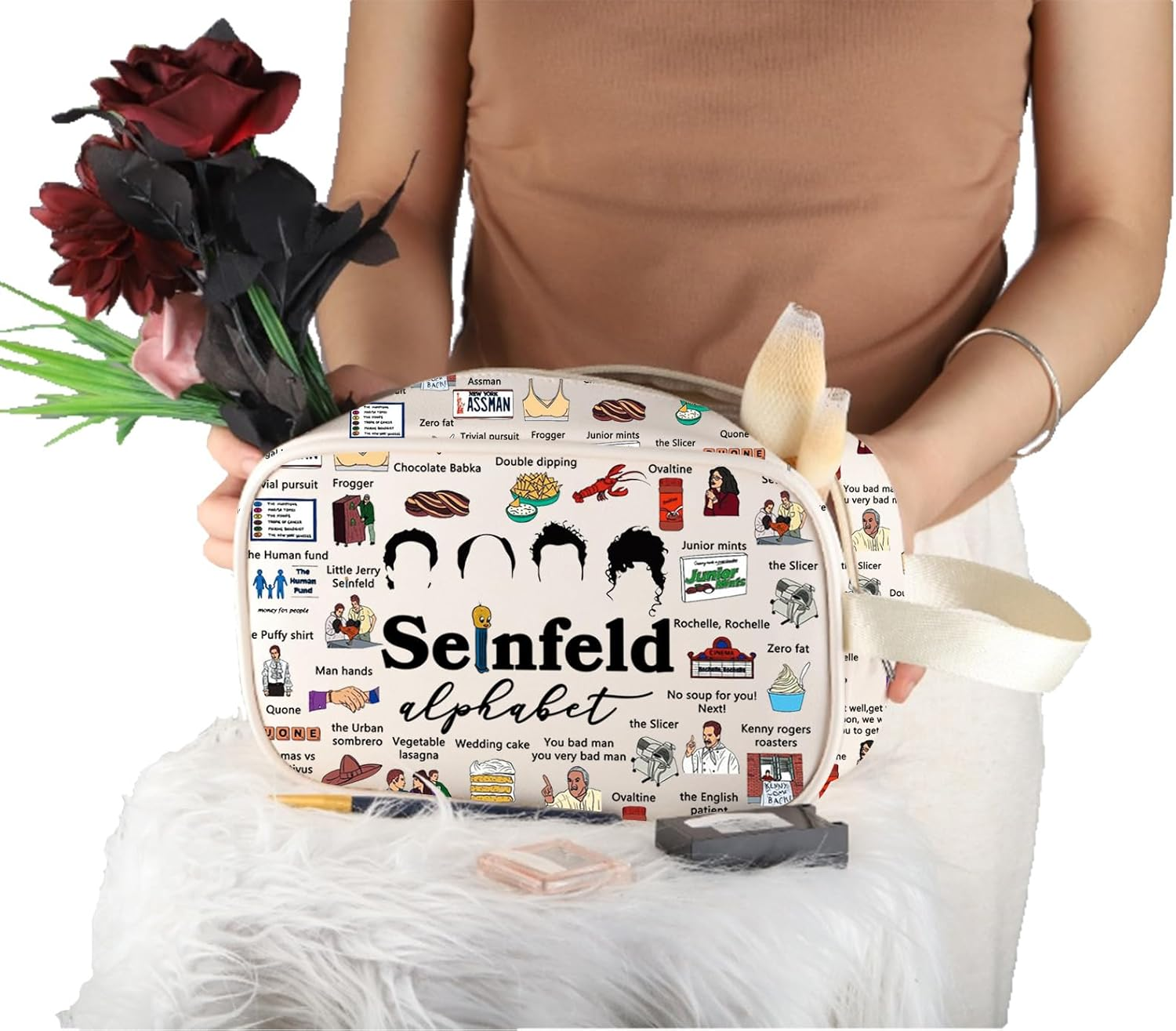 MNIGIU TV Show Merchandise Jerry Lover Gift Jerry Fan Gift TV Series Clear Makeup Zipper Pouch, Sein Clear Bag