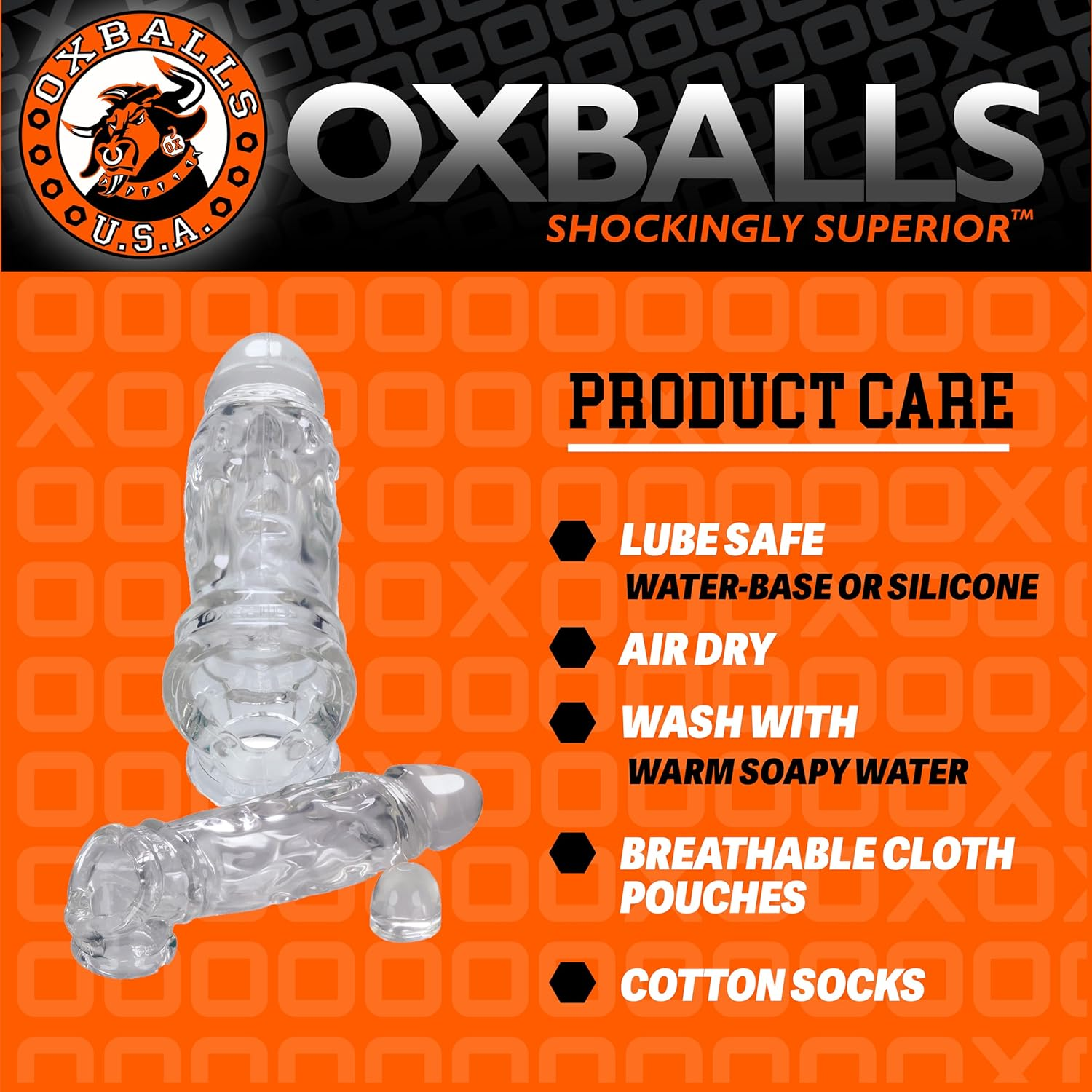 Oxballs Butch Cocksheath, Clear - Clear image number 3