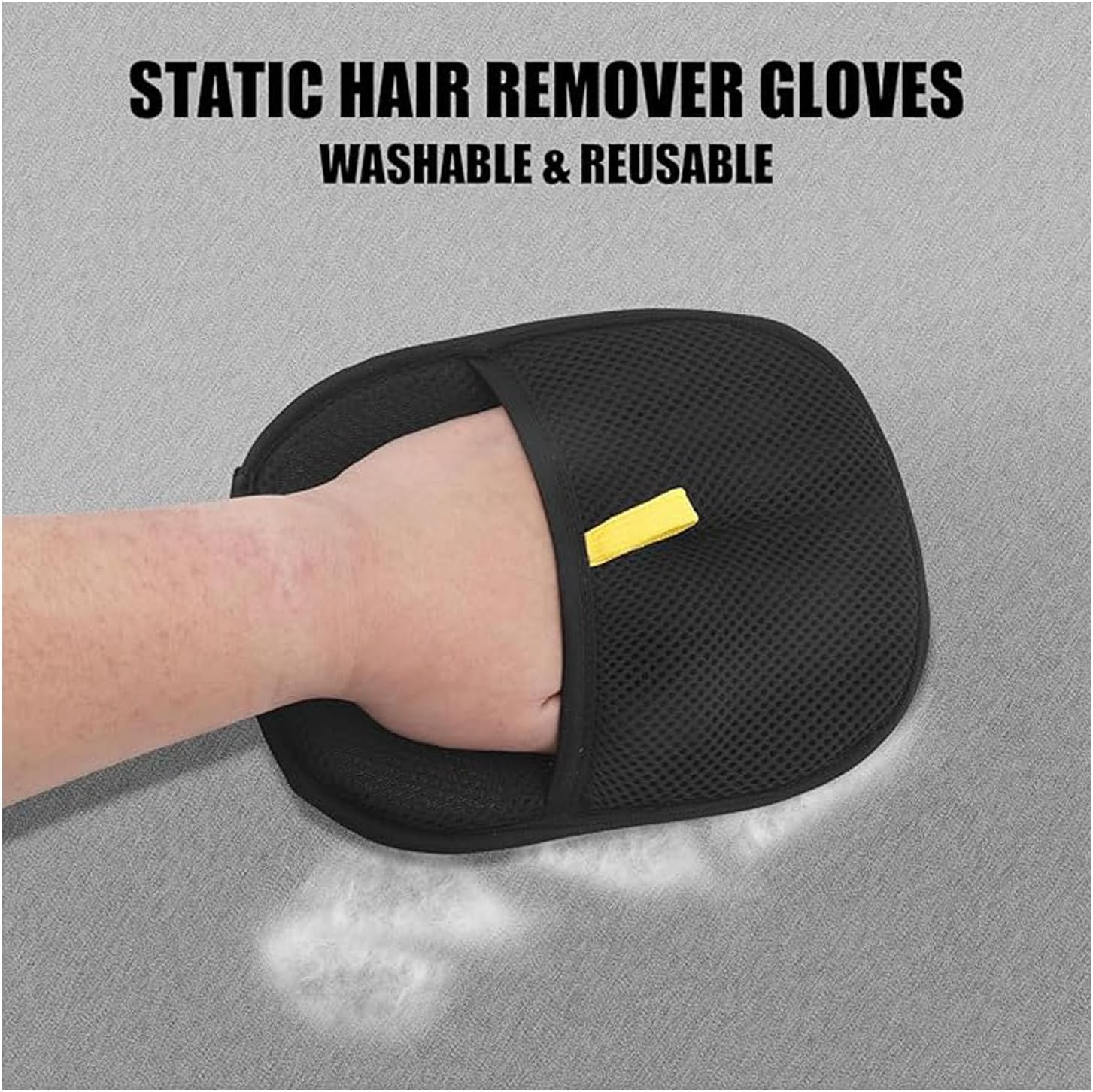 Shengsenfu Double-Sided Pet Grooming Gloves - Reusable Pet Hair Remover Gloves for Dogs and Cats Hands on Pet Fur Cleaning Gloves for Bathing and Grooming Efficient Pet Static Hair Removal Gloves image number 5