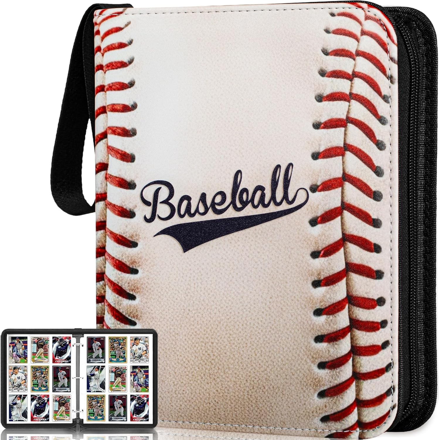 RONMONG Football Card Binder,2024 Sports Trading Card with Sleeves Holder Album,990 Pockets Rugby Card Holder Sheets Display Storage Protectors for Collectors Boys and Girls Gift