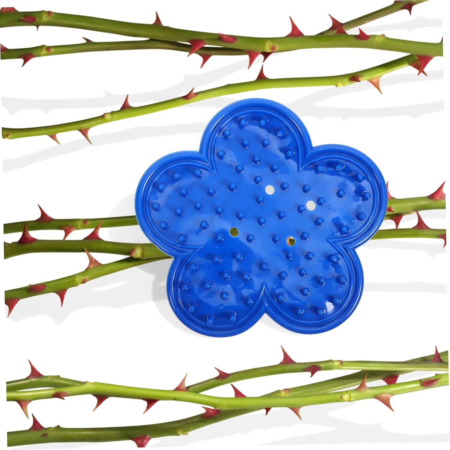 2Pcs Rose Thorn Remover Tool Set Reusable Plastic Strippers for Gardening Efficient Rose Stem Cleaning Tool Blue and Green Color image number 5