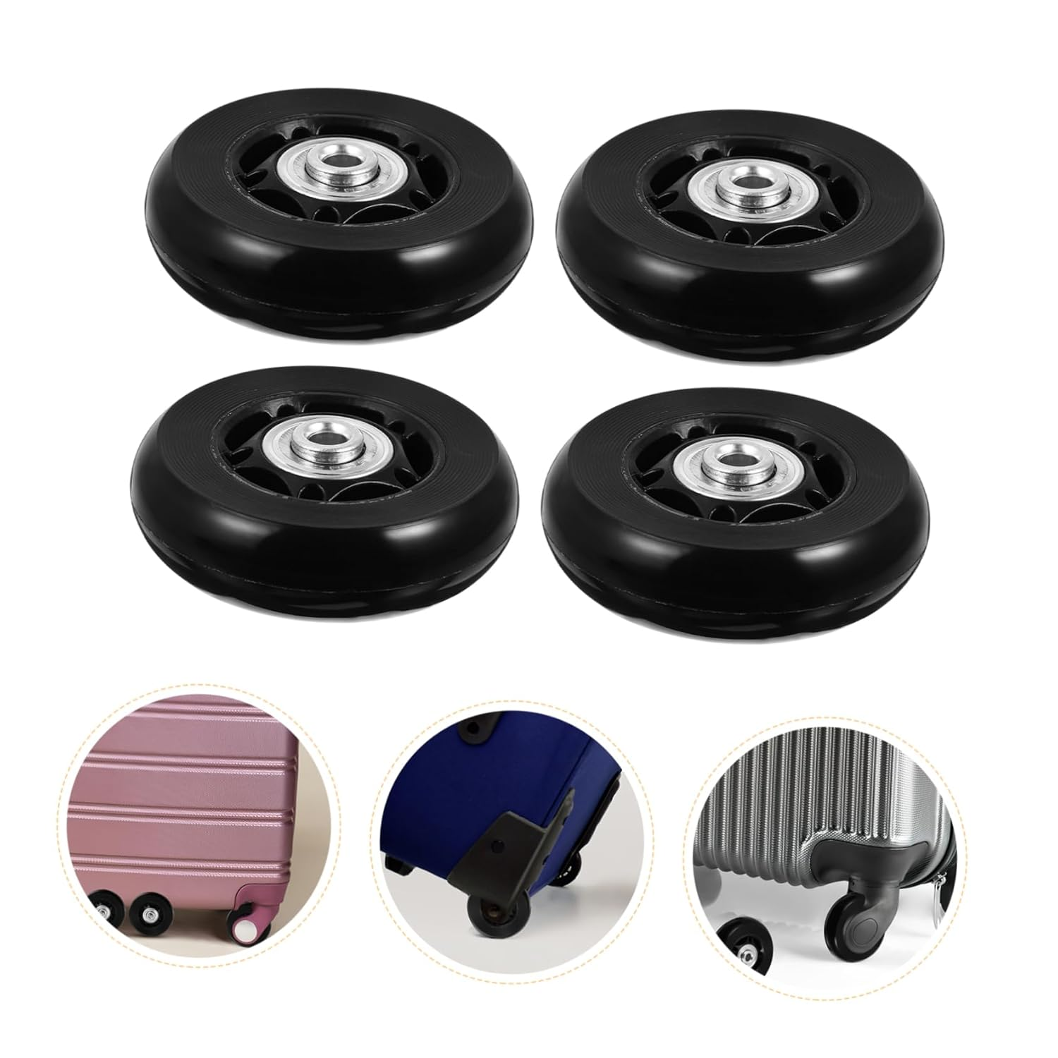 CHILDWEET 4Pcs Useful Luggage Case Wheel Suitcase Parts Caster Wheels for Travel Leather Luggage Bag Spinner Replacement Kit image number 3