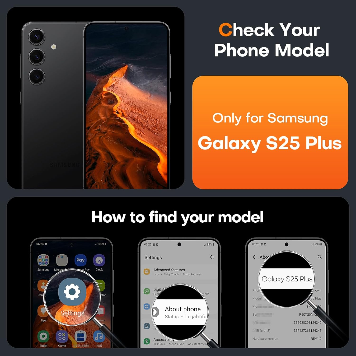 TAURI for Samsung Galaxy S25+ / S25 plus Case, Compatible with Magsafe, Military-Grade Protection, [Anti-Yellowing] Shockproof Transparent Back Magnetic Phone Cover - Clear image number 6