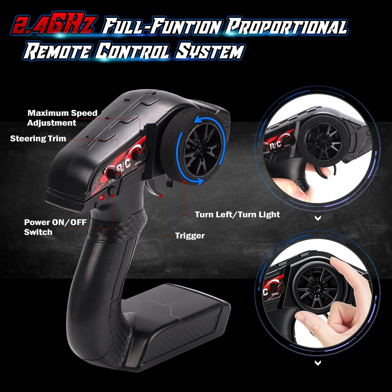 REMOKING 1:14 Scale All Terrain RC Car for Boys,4Wd High Speed Remote Control Car for Adults 40Km/H,Electric Off-Road RC Truck with Two Rechargeable Batteries,Off-Road RC Vehicle Gifts for Boys Adults image number 4